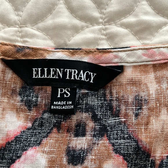 Ellen Tracy 100% linen tunic multicolor blouse Size: PS but feels like size S - Picture 9 of 10